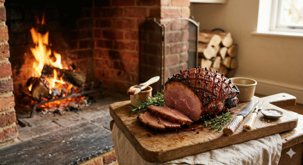 smoked honey glazed ham